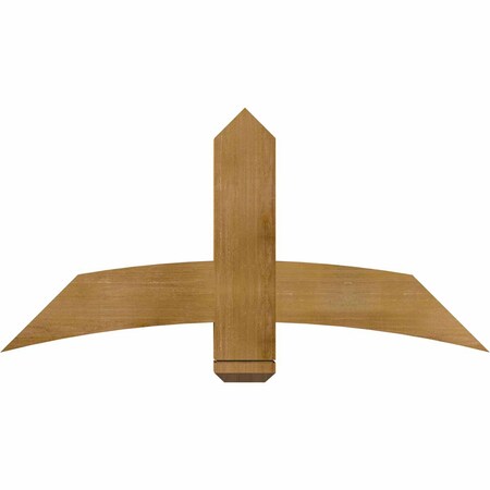Ekena Millwork Bellingham Rough Sawn Timber Gable Bracket, Western Red Cedar, 48"W x 24"H x 4"D x 6"F, 12/12 Pitch GBW048X24X0406BEL00RWR